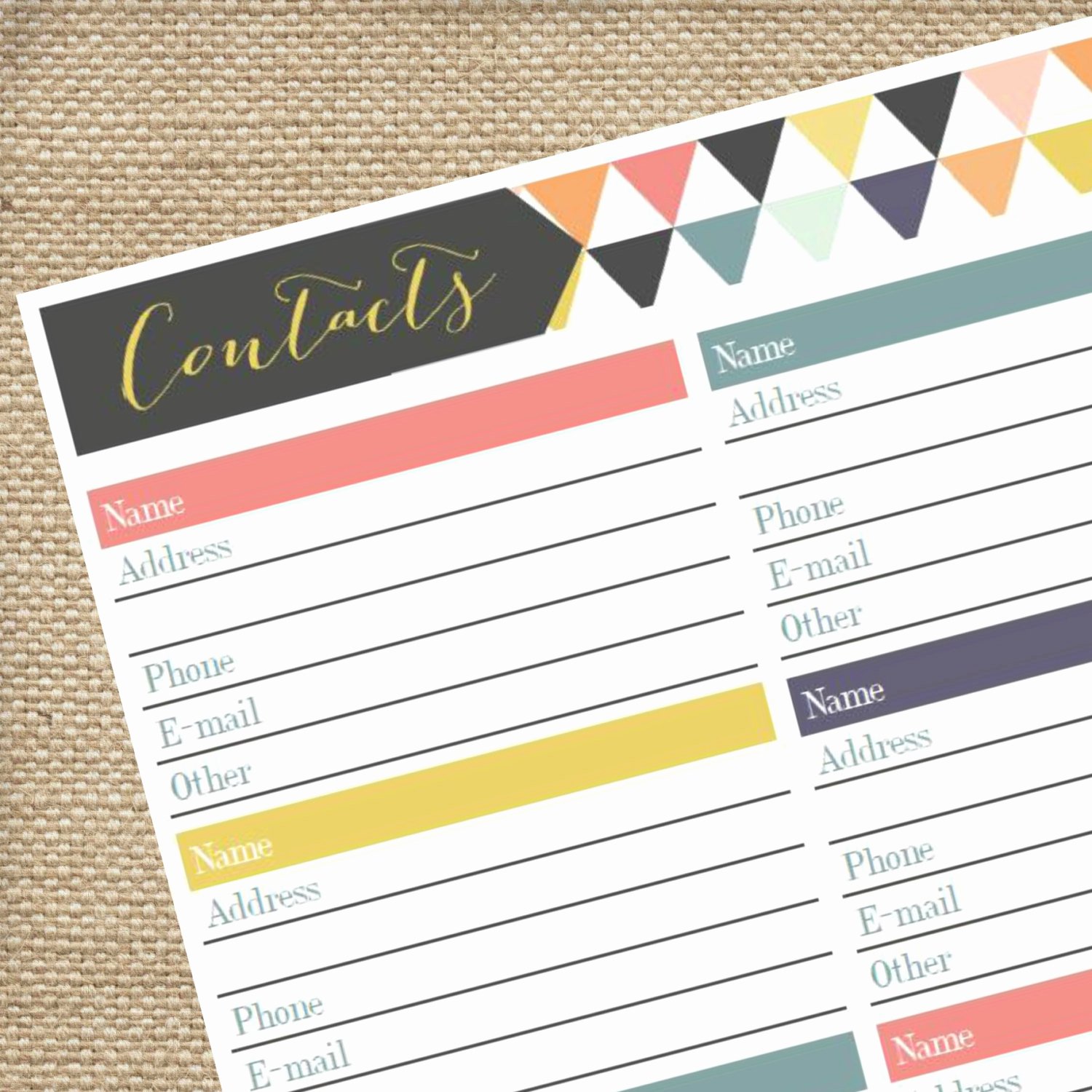 Cute Printable Address Book Elegant Printable Address Book Pdf Contact Tracker by