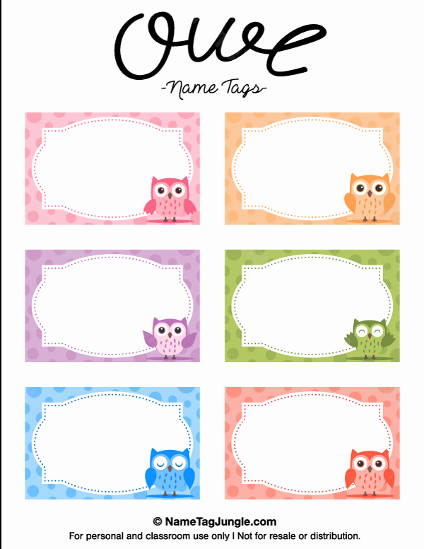 Cute Printable Address Book Inspirational Printable Owl Name Tags