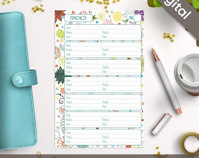 Cute Printable Address Book Lovely Off Coupon On 5 5x8 5 Address Book Pages Printable