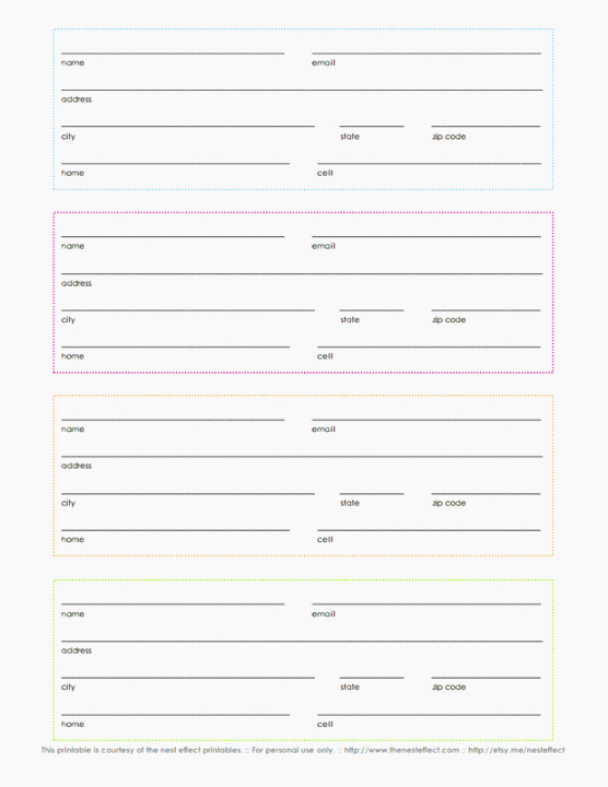 Cute Printable Address Book New Punchy Free Printable Address Book Pages