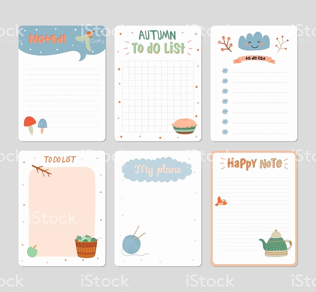 Cute to Do List Template Awesome Cute Daily Calendar and to Do List Template Stock Vector