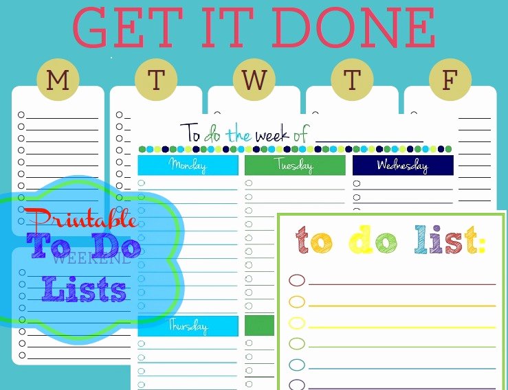 Cute to Do List Template Awesome Free Printable to Do Lists – Cute &amp; Colorful Templates