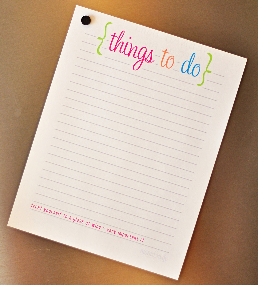 Cute to Do List Template Awesome Printable to Do List Mom &amp; Wife