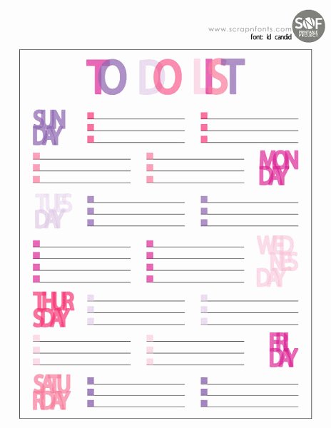 Cute to Do List Template Awesome Thing 1 and Thing 2 Printable Logo