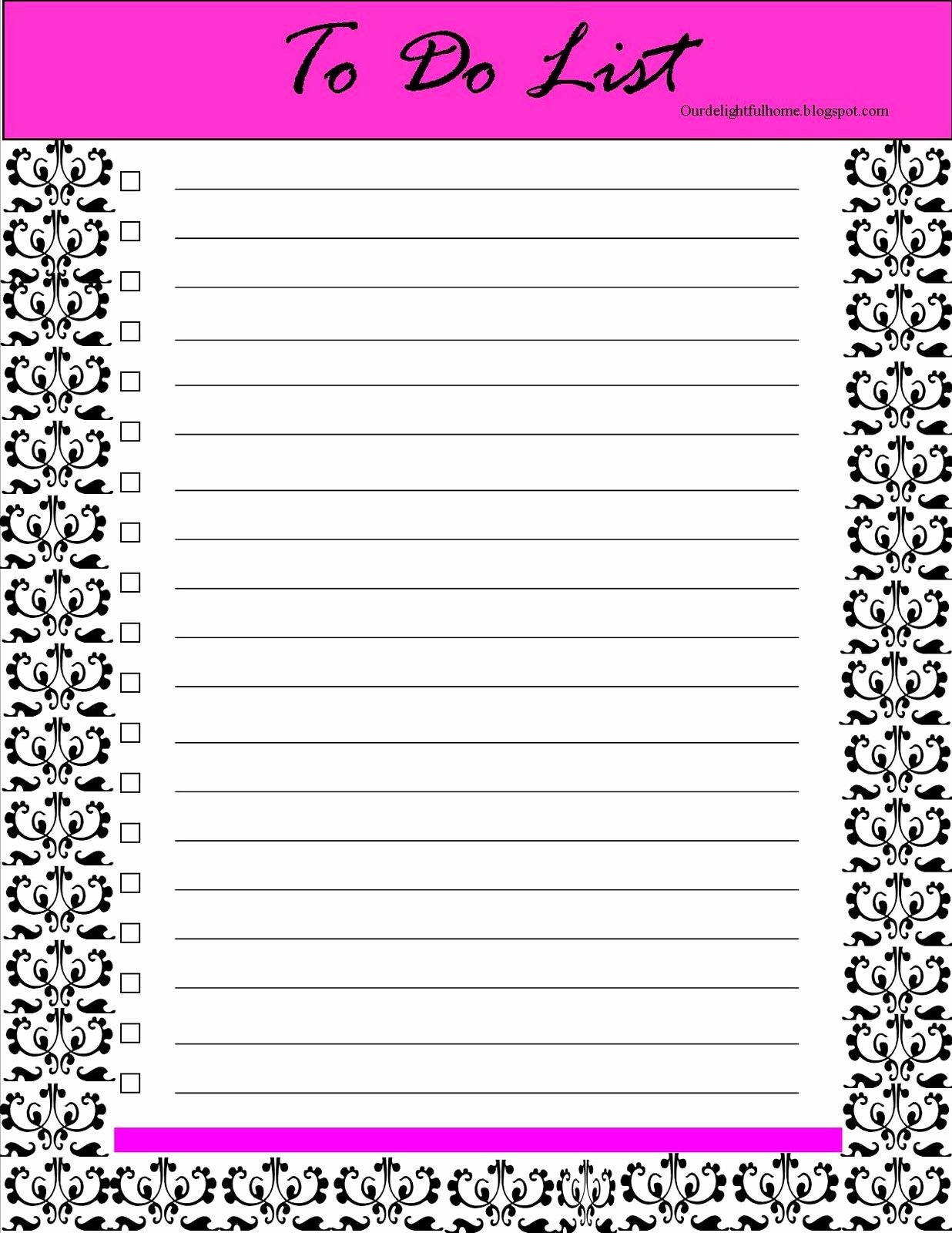 Cute to Do List Template Elegant Cute Printable to Do List Template to Do List