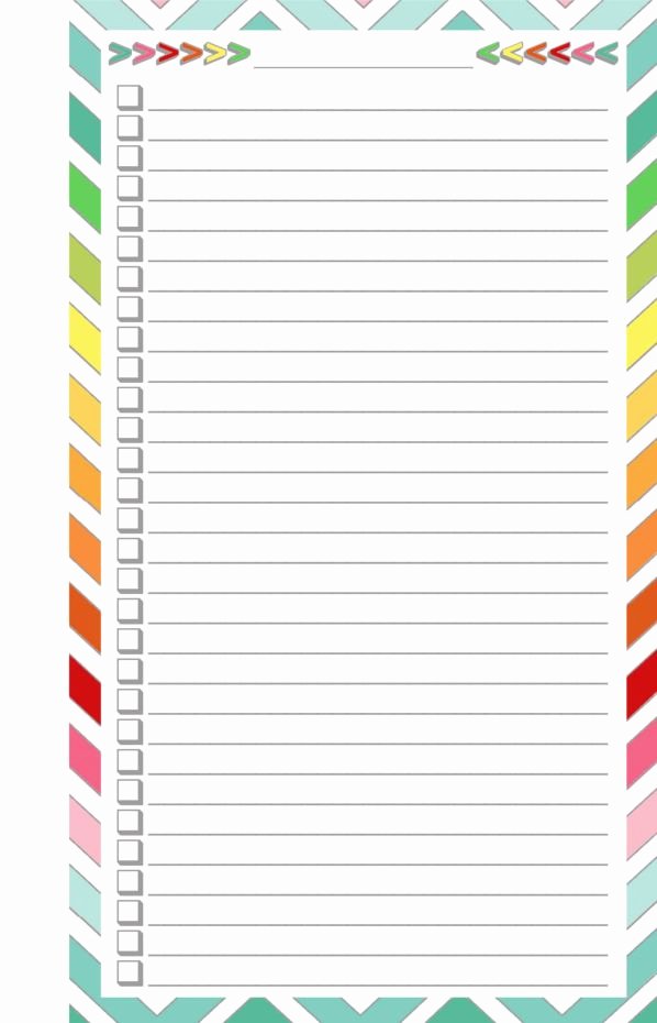 Cute to Do List Template Inspirational Blank List Half Page