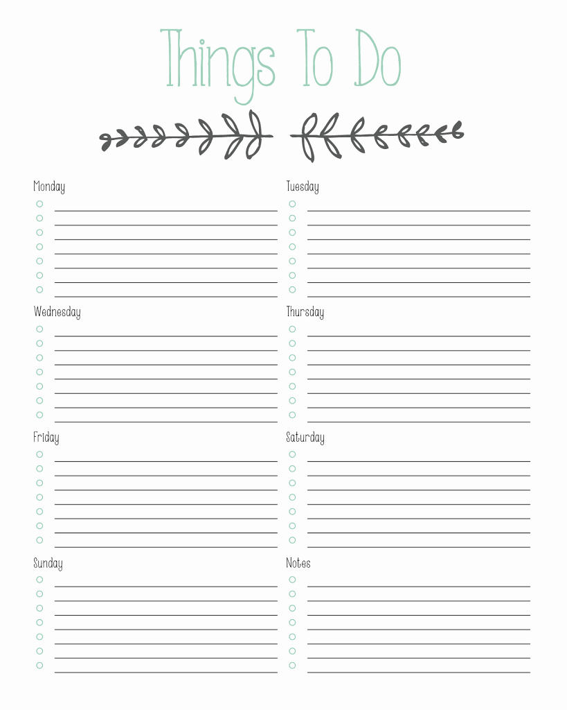 Cute to Do List Template Inspirational Printable &quot;to Do&quot; List
