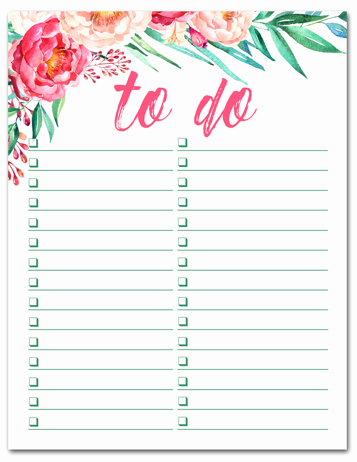 Cute to Do List Template Lovely Free Printable Watercolor to Do List I Should Be Mopping