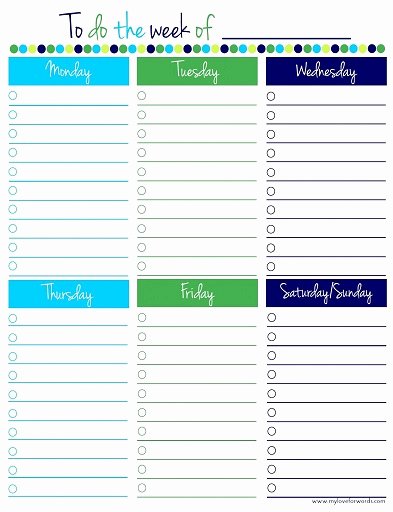 Cute to Do List Template Unique Free Printable to Do Lists – Cute &amp; Colorful Templates