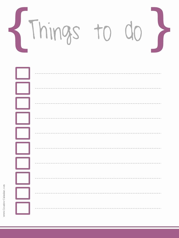 Cute to Do List Template Word Awesome to Do List Template