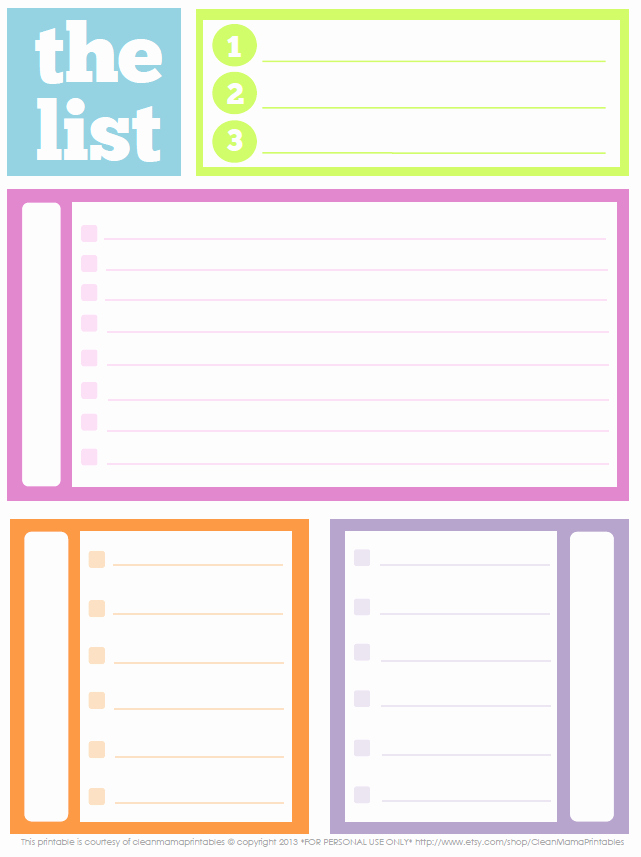 Cute to Do List Template Word Elegant 3 Free Printable to Do Lists to Jumpstart Your