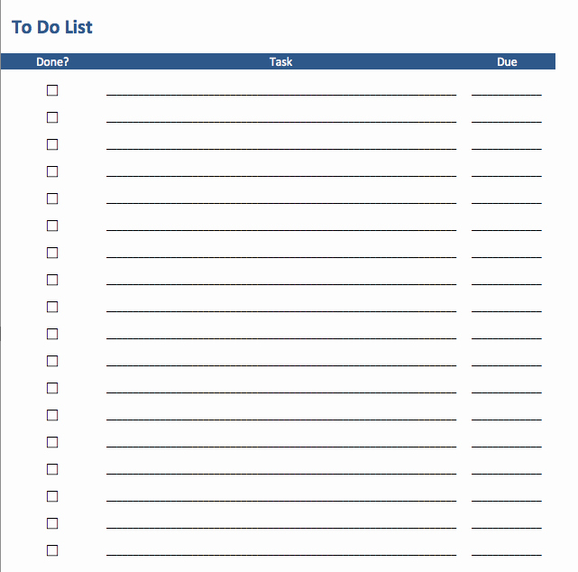 Cute to Do List Template Word Elegant Free to Do List Templates In Excel