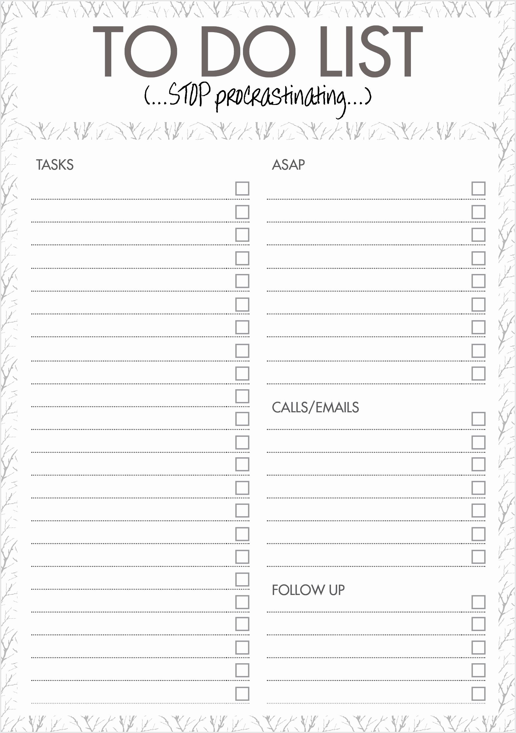 Cute to Do List Template Word Fresh organization Templates On Pinterest