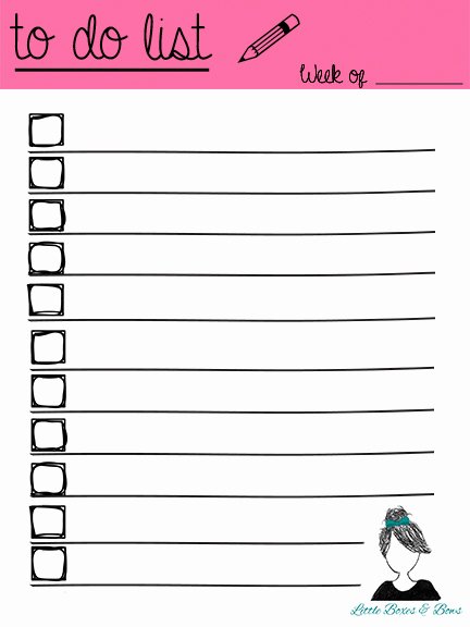 Cute to Do List Template Word Inspirational to Do List Printables