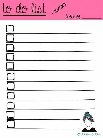 Cute to Do List Template Word Inspirational to Do List Printables