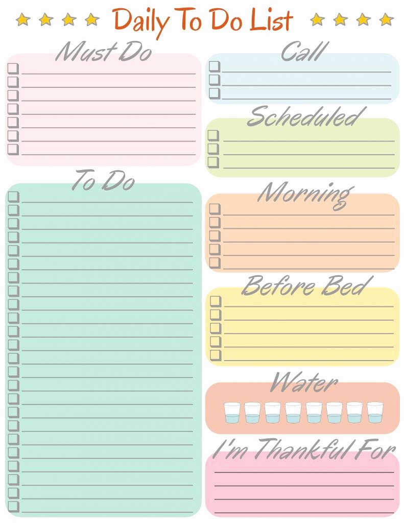 Cute to Do List Template Word Lovely Daily Weekly Monthly to Do List Template