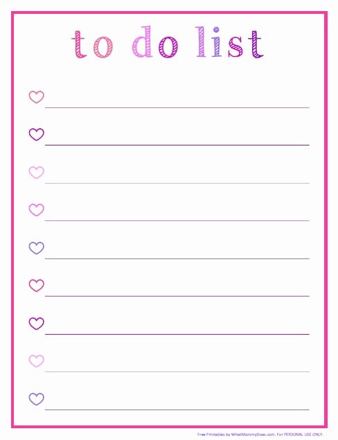 Cute to Do List Template Word New Cute to Do List Template Word