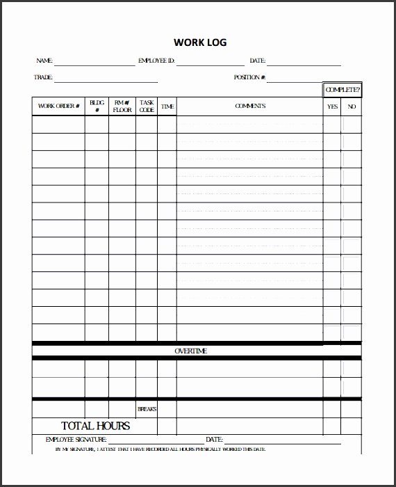 Daily Activity Log Template Excel Best Of 7 Editable Daily Activity Log Template Sampletemplatess