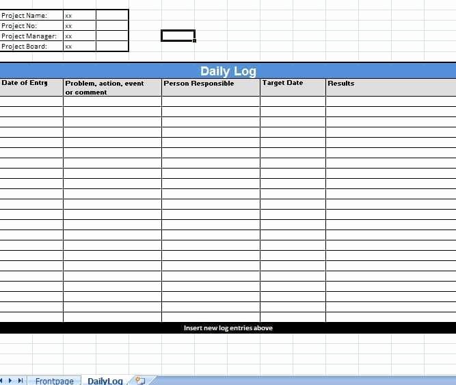 Daily Activity Log Template Excel Unique 8 Daily Work Log Templates Word Excel Pdf formats