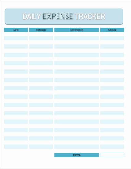 Daily Budget Template Excel Awesome Free Daily Expense Tracker Excel Spreadsheet and Printable