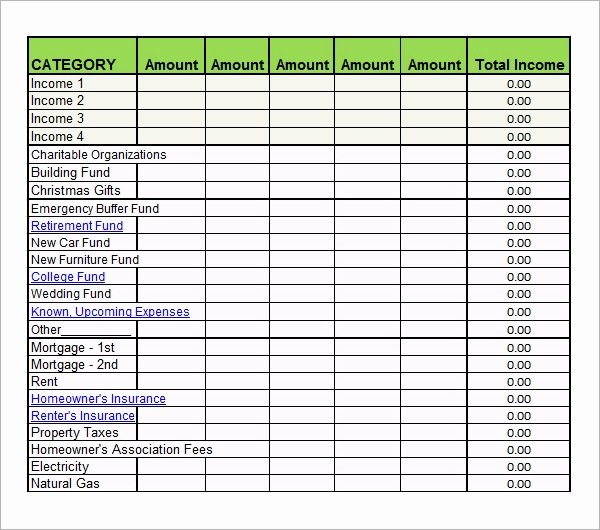 Daily Budget Template Excel Fresh 7 Bi Weekly Bud Template