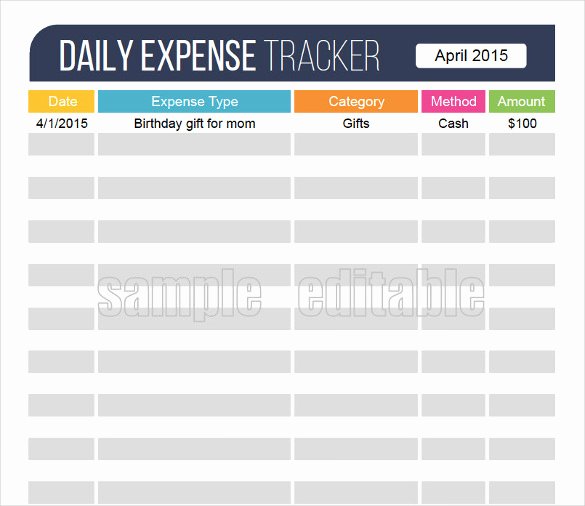 Daily Budget Template Excel Lovely 18 Expense Tracking Templates – Free Sample Example
