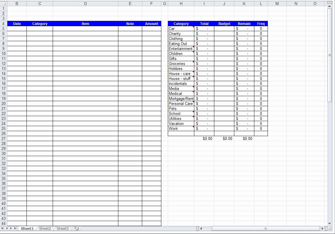 Daily Budget Template Excel Lovely Free Printable Spreadsheets Part 1 Worksheet Mogenk