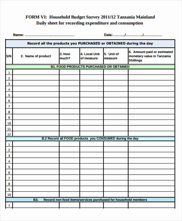 Daily Budget Template Excel New 7 Daily Bud Templates Free Sample Example format