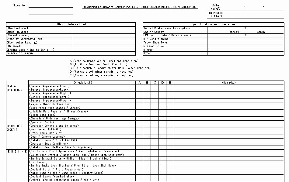 Daily Equipment Inspection form Beautiful Economy Equipment Inspection Tags Inspection Frompo