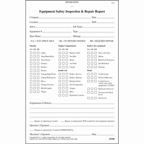 Daily Equipment Inspection form Inspirational top 10 Inspection Checklist for Equipment Of 2019