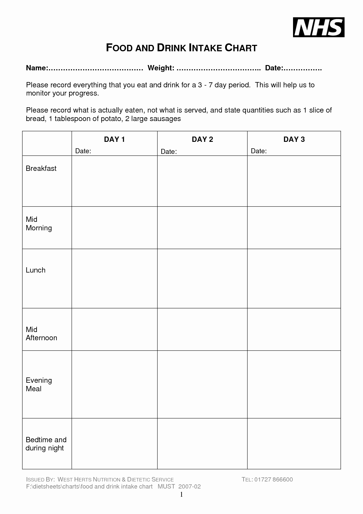 Daily Food Intake Chart Lovely Printable Fluid Intake Charts Bing Images