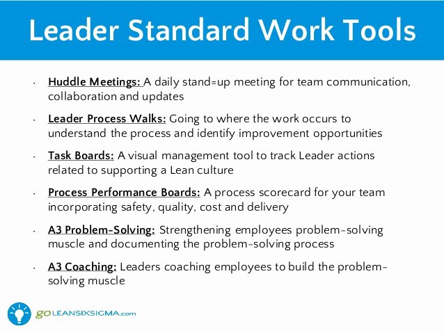 Daily Huddle Template Fresh How Leaders Can Support Lean Using Leader Standard Work