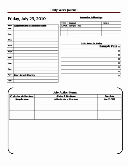 Daily Journal Template Word Best Of 30 Of Journal Template for Word
