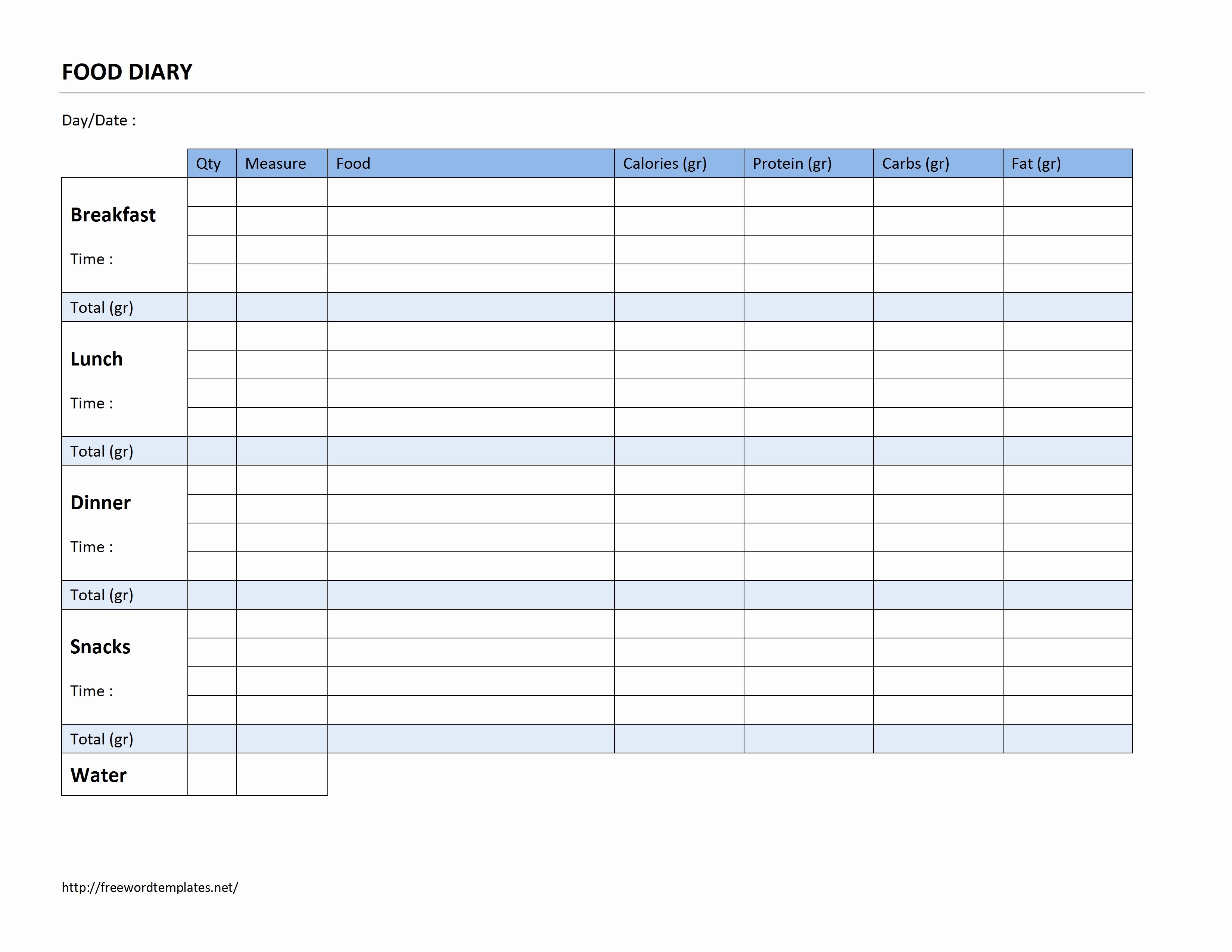 Daily Journal Template Word Unique Best S Of Food Log Microsoft Word Daily Food Diary