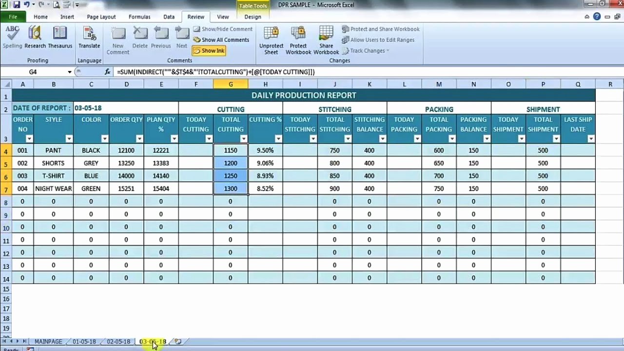 Daily Production Report Template Excel New Daily Production Report In Excel