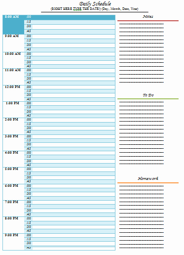 Daily Routine Schedule Template Best Of Daily Schedule Template 5 Free Templates Schedule