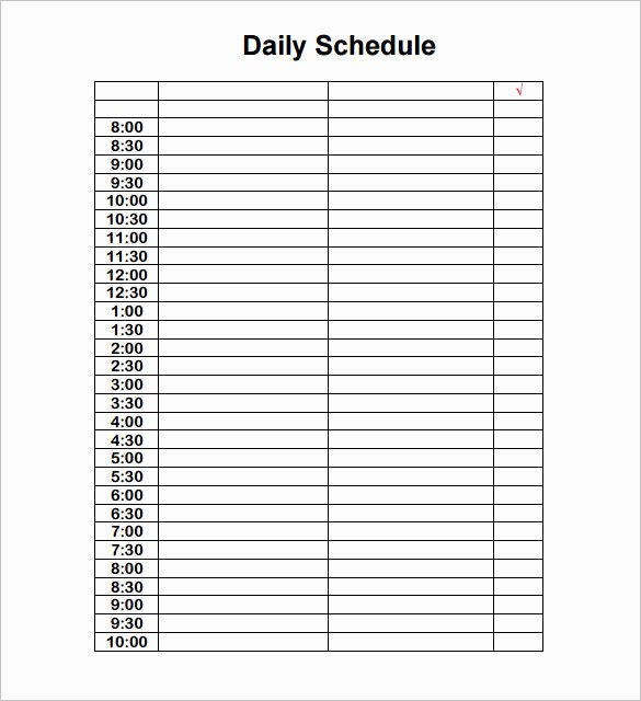 Daily Routine Schedule Template Fresh Daily Schedule Template 37 Free Word Excel Pdf