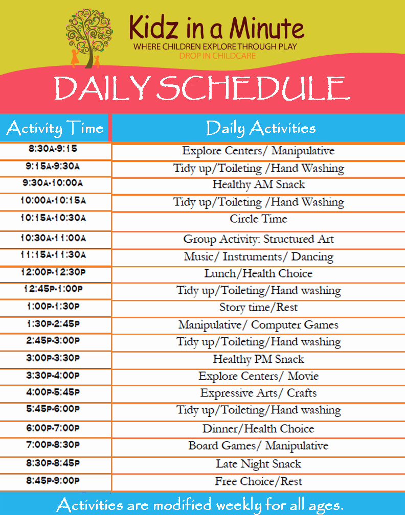 Daily Routine Schedule Template Luxury 11 Daily Schedule Templates Word Excel Pdf formats