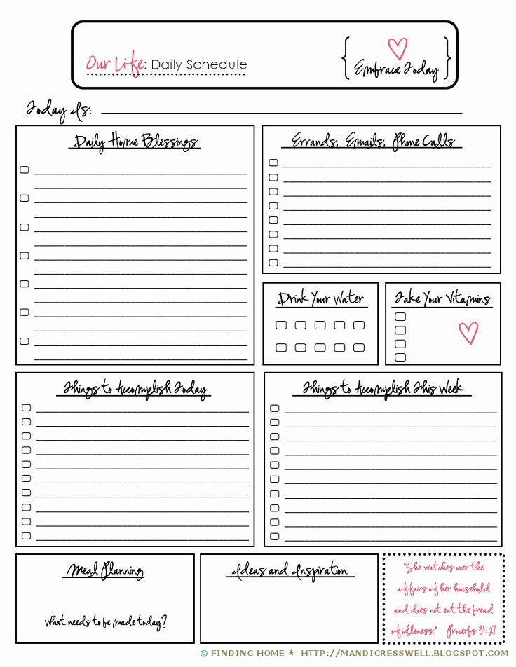 Daily Routine Schedule Template Luxury 25 Best Ideas About Daily Schedule Printable On Pinterest