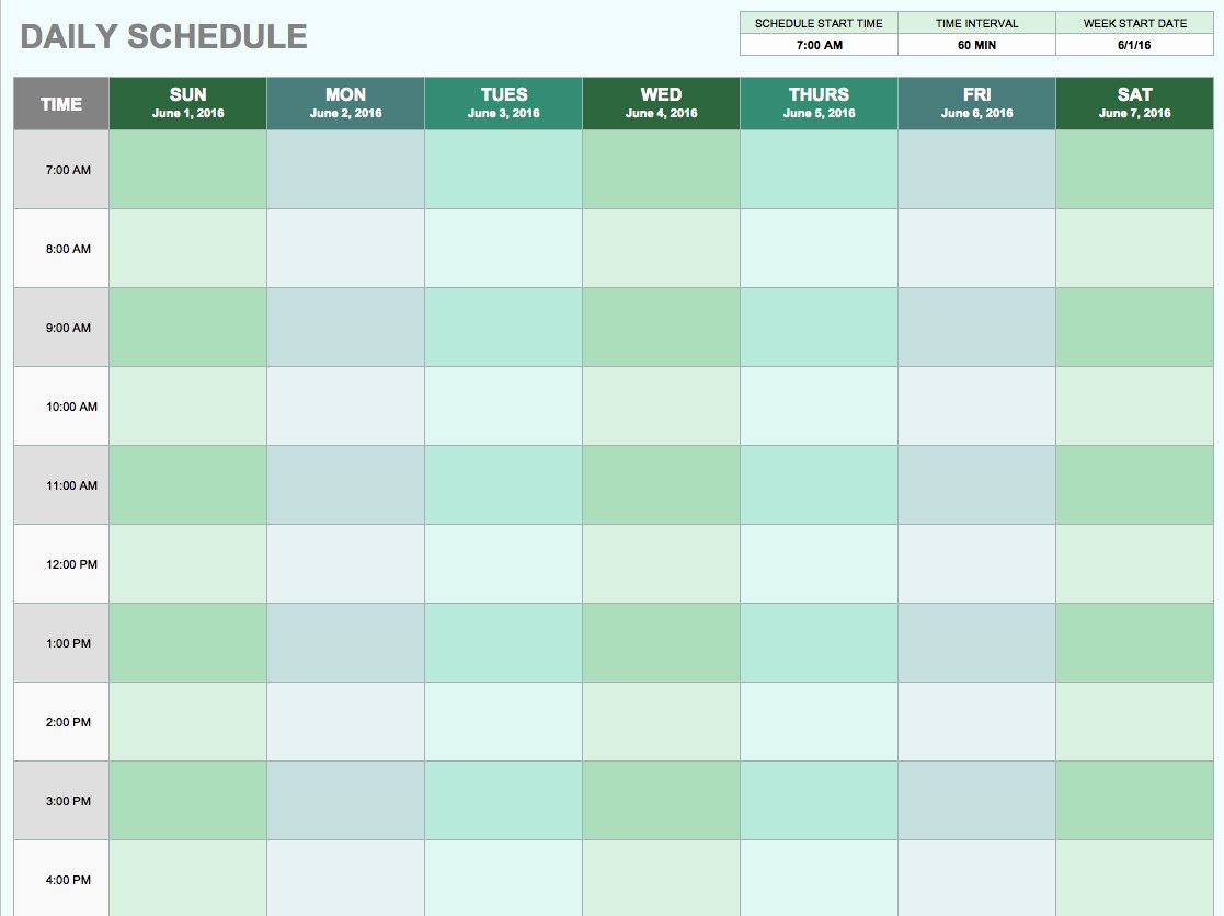 Daily Routine Schedule Template Luxury Free Daily Schedule Templates for Excel Smartsheet