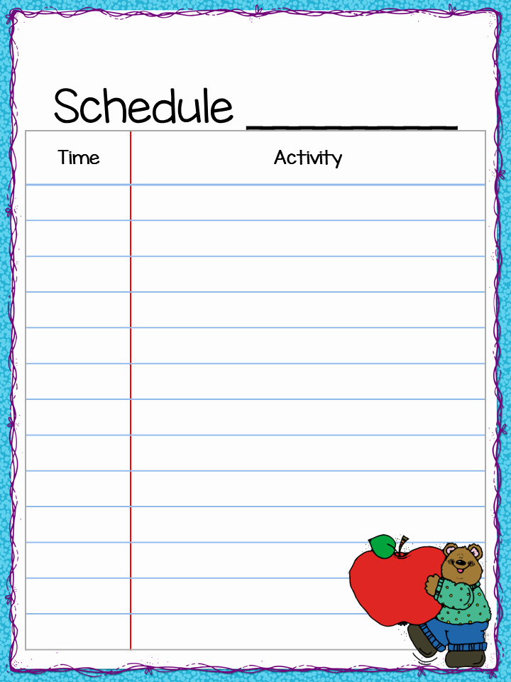 Daily School Schedule Template Elegant Class Schedule Freebie Teacher by the Beach