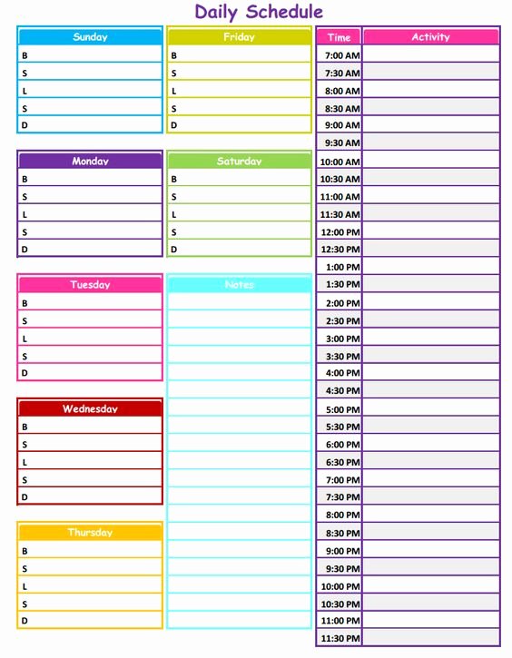 Daily School Schedule Template Fresh 1 2 3 Neat &amp; Tidy Daily Schedule Free Printable