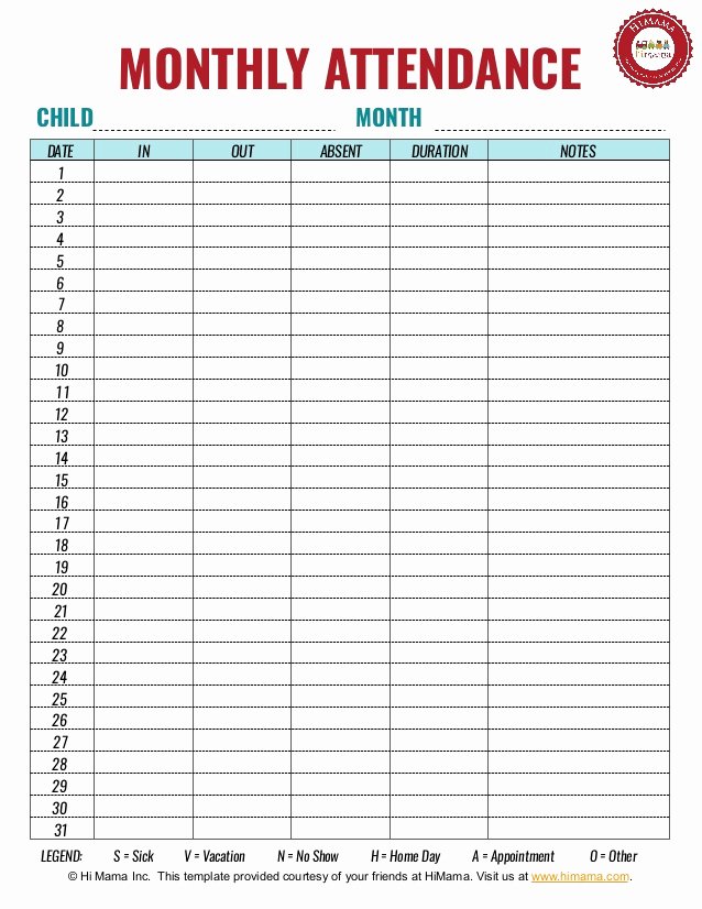 Daily Sign In Sheet for Daycare Best Of Daycare Sign In Sheet Template Monthly