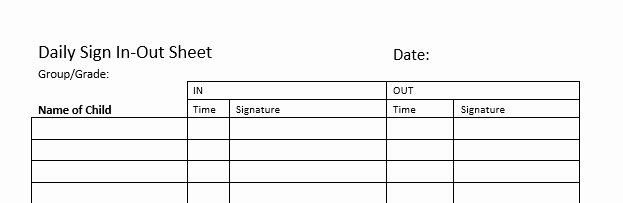 Daily Sign In Sheet for Daycare Best Of top 6 Daycare forms for Getting Started