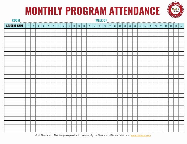 Daily Sign In Sheet for Daycare New Daycare Sign In Sheet Template Monthly