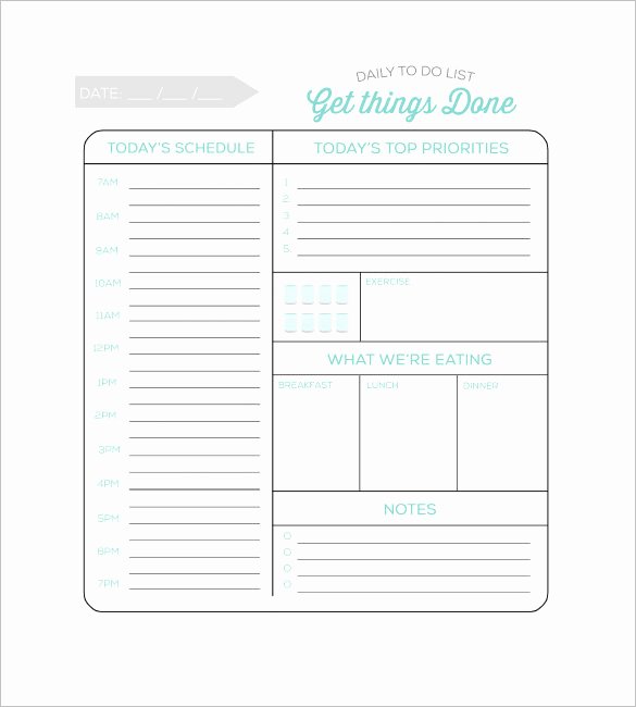 Daily Task List Template Word Awesome Daily todo List Template – Emmamcintyrephotography