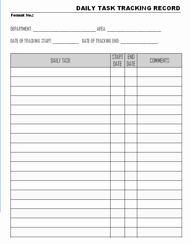 Daily Task List Template Word Beautiful Daily Task Sheet for Employee