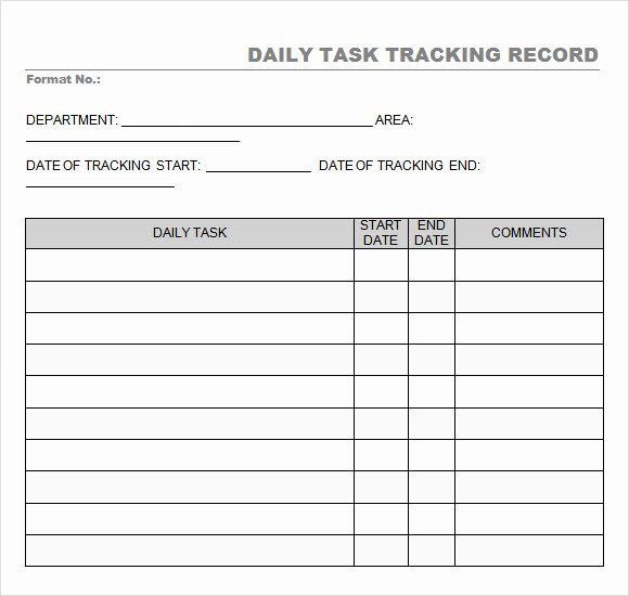 Daily Task List Template Word Fresh Sample Task Tracking 6 Documents In Pdf Word Excel