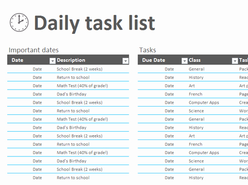 Daily Task List Template Word Lovely 6 Task List Templates Excel Pdf formats