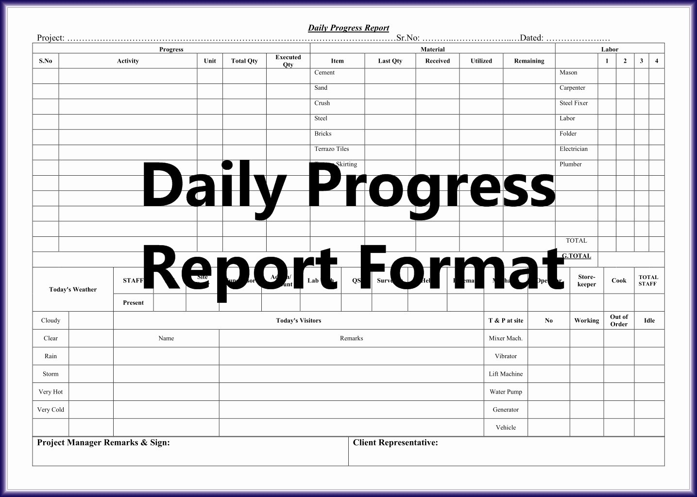 Daily Work Report Template Best Of Daily Work Report format